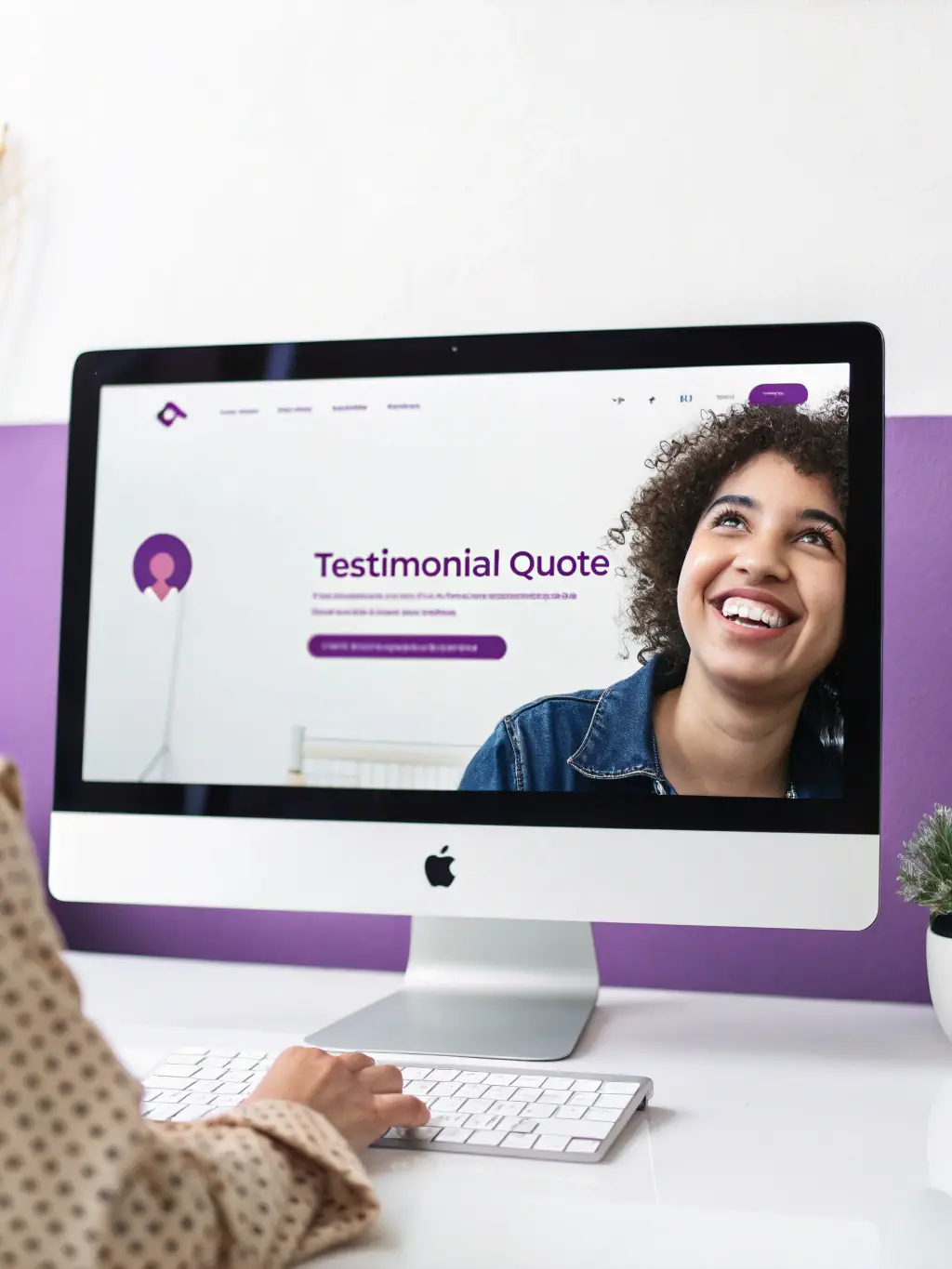 A visually appealing graphic representing satisfied customers, such as a customer testimonial quote with a 5-star rating.